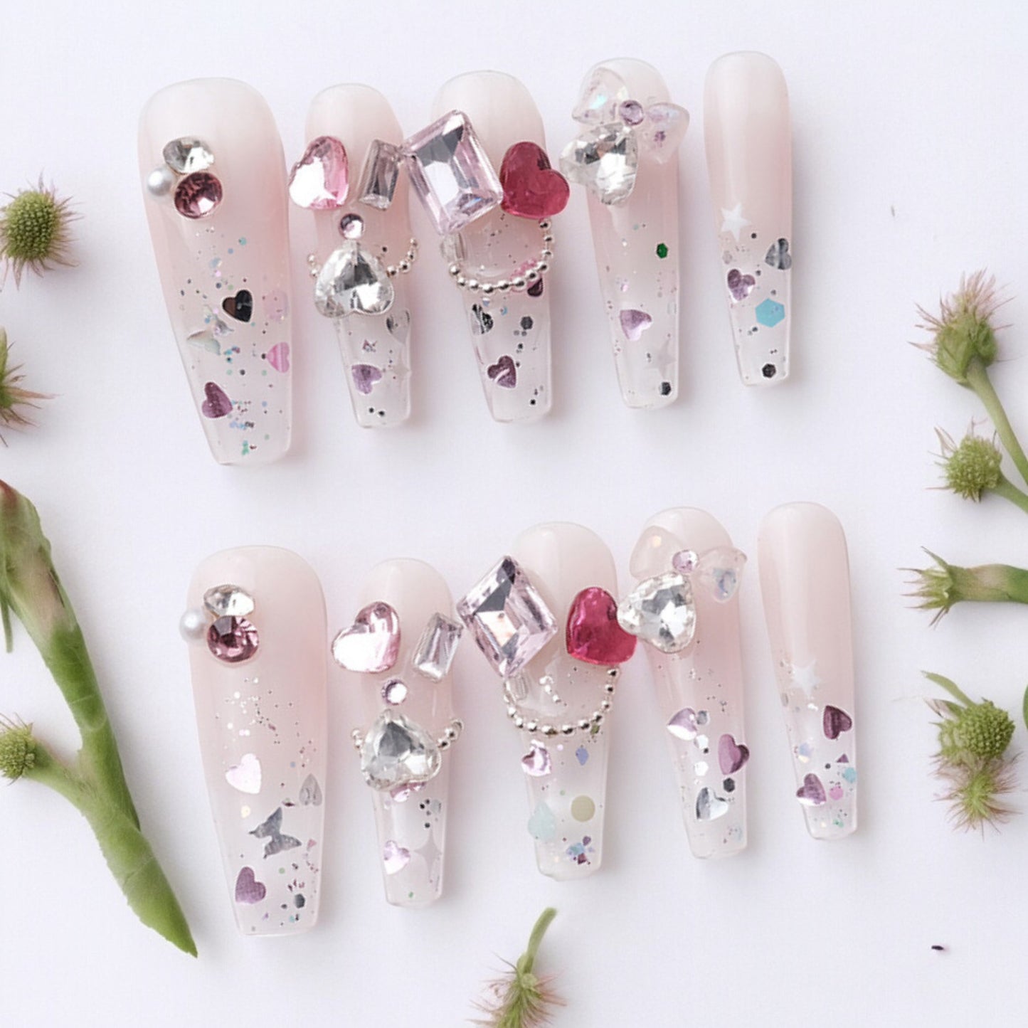 Rhinestone Hearts
