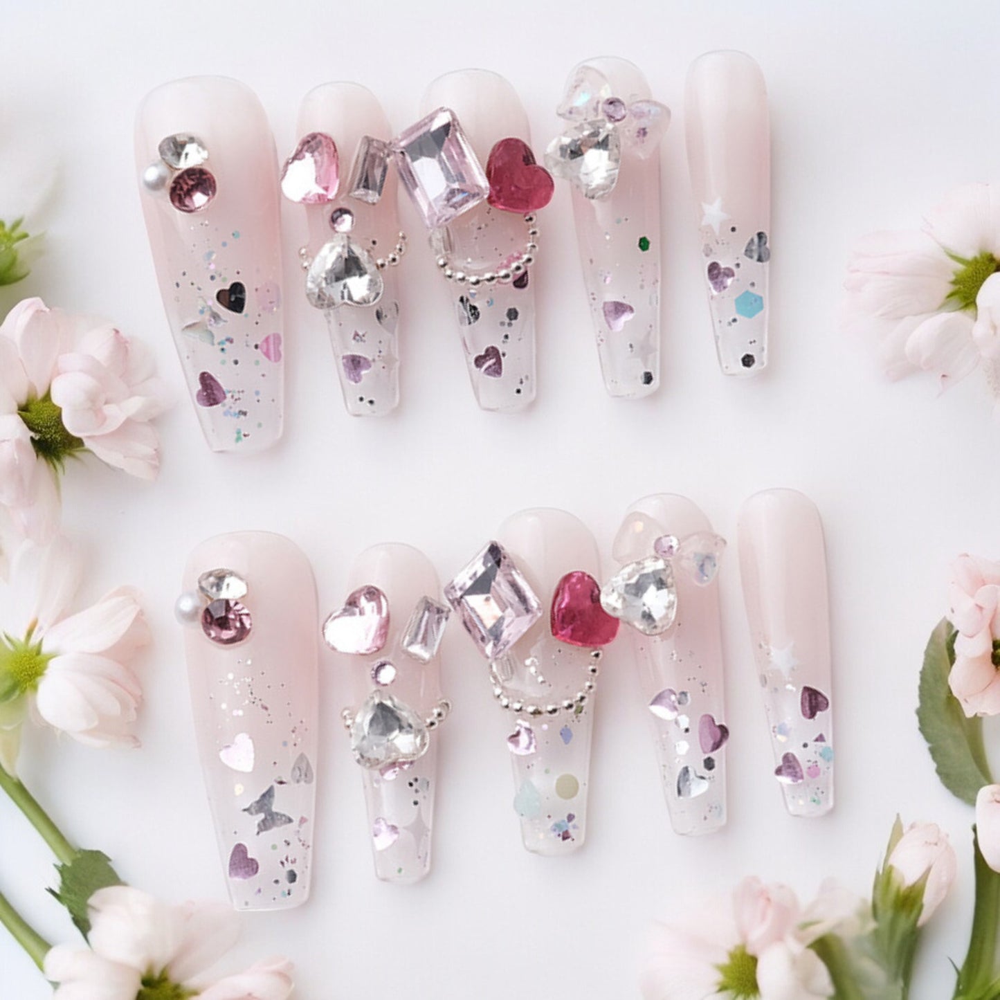 Rhinestone Hearts