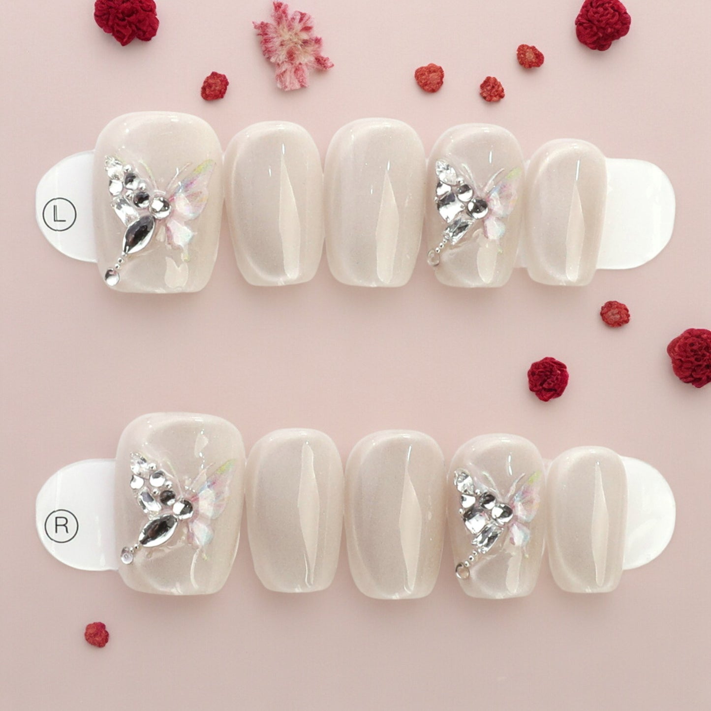 Beige Butterfly Sparkle