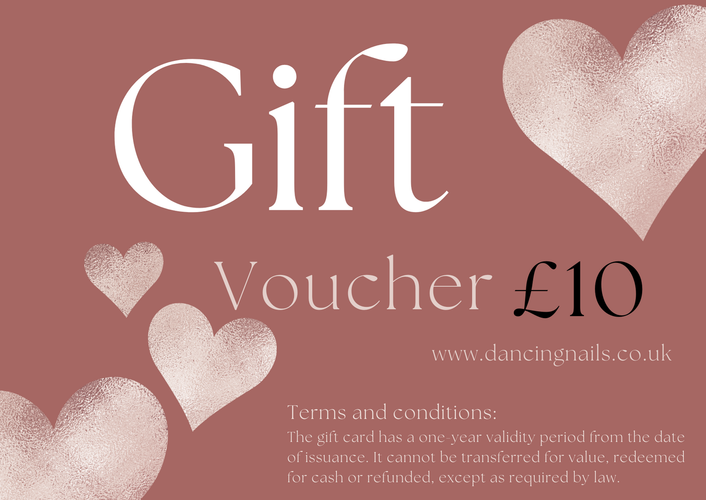 Gift Card -Dancing Nails